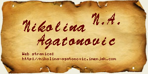 Nikolina Agatonović vizit kartica